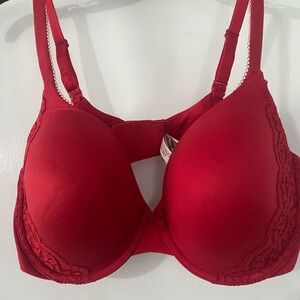 Victoria's Secret Vibrant Red Lace Bra Body By Victoria
